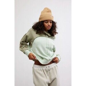 Free People FP Movement Home Stretch Colorblock Pullover Sweatshirt Top L 283042